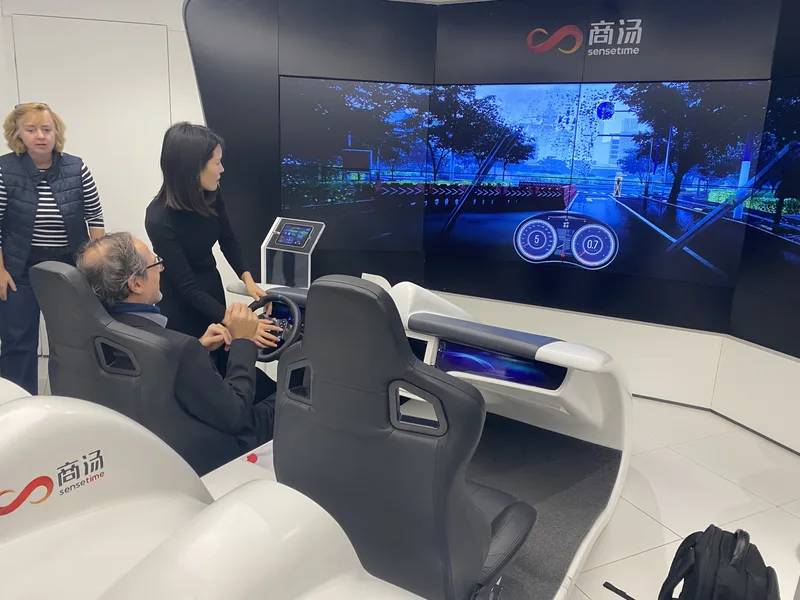 Im Fahrsimulator bei SenseTime in Beijing