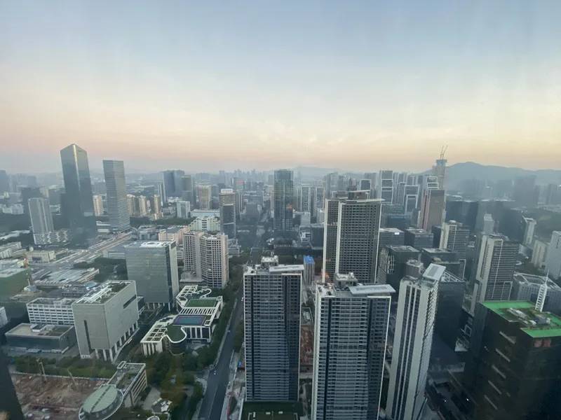 Ausblick Shenzhen City vom Frühstücksraum