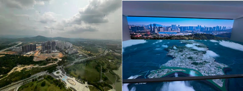 Vogelperspektive auf die China-Singaporean Knowledge City